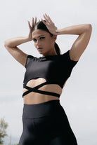 Paradise Chick Frankie Wrap Top - Black-Paradise Chick-Pole Junkie