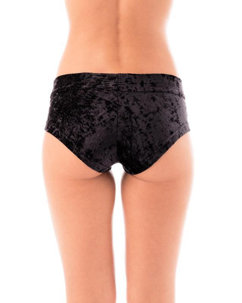 Dragonfly Hot Pants - Velvet Black-Dragonfly-Pole Junkie