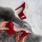 Hella Heels Classic Gloss 7inch Stilettos - Chilli-Hella Heels-Pole Junkie