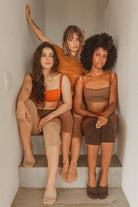 Rolling Contemporary Dance Socks - Caramel-Rolling-Pole Junkie