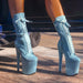 Hella Heels High BabyDoll 8inch Boots - Baby Blue-Hella Heels-Pole Junkie