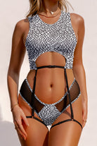 Creatures of XIX SAFARI Buckle Up Garter Top - Elephant Print-Creatures of XIX-Pole Junkie