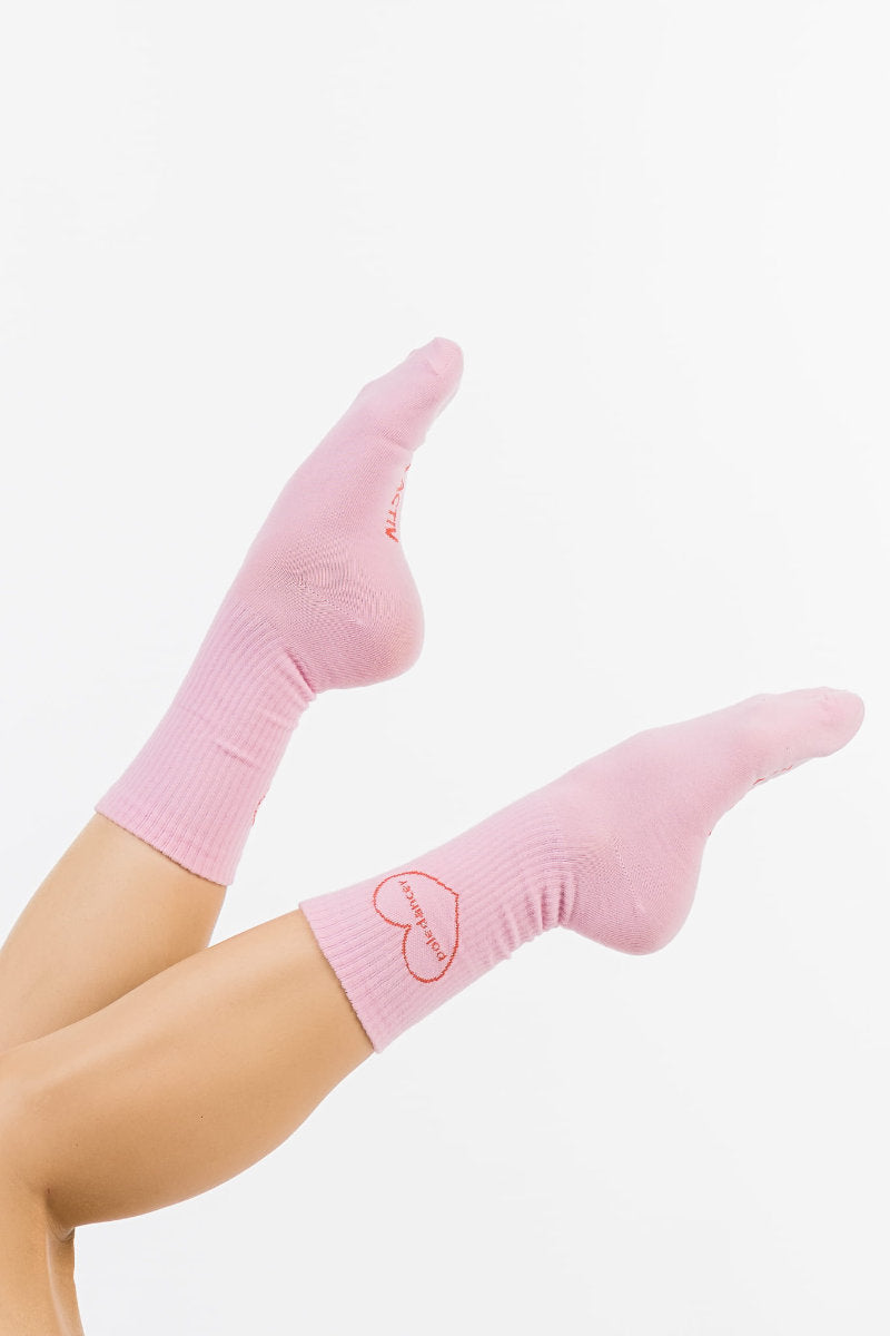 REV ACTIV Big Heart Socks - Pink
