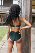 Lunalae Lana High Waist Shorts - Emerald Velvet-Lunalae-Pole Junkie