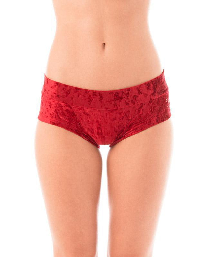Dragonfly Hot Pants - Velvet Red-Dragonfly-Pole Junkie
