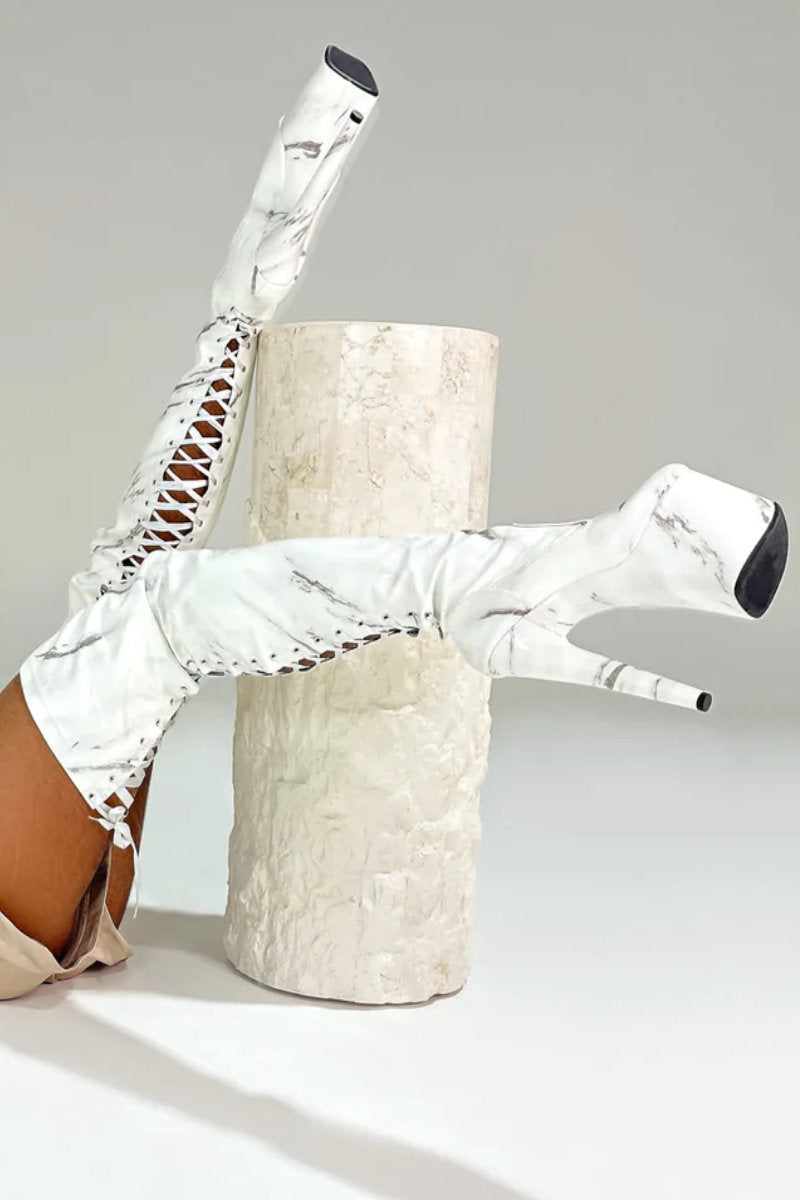 Hella Heels Renaissance Thicc Thigh High 8inch Boots - Faith-Hella Heels-Pole Junkie