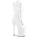 Pleaser USA Flamingo-1050 8inch Pleaser Boots - Patent White-Pleaser USA-Pole Junkie