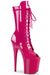 Pleaser USA Flamingo-1051 8inch Peep Toe Pleaser Boots - Patent Hot Pink-Pleaser USA-Pole Junkie