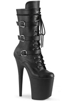 Pleaser USA Flamingo-1053 8inch Pleaser Boots - Matte Black-Pleaser USA-Pole Junkie
