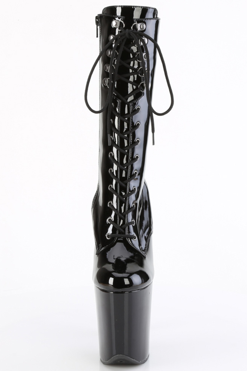 Pleaser USA Flamingo-1054 8inch Pleaser Boots - Patent Black