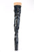 Pleaser USA Flamingo-3000 8inch Thigh High Pleaser Boots - Holographic Black-Pleaser USA-Pole Junkie