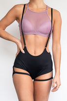 Lunalae Zena Garter Overall Sling Bottoms - Black-Lunalae-Pole Junkie