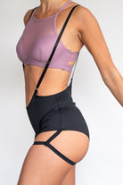 Lunalae Zena Garter Overall Sling Bottoms - Black-Lunalae-Pole Junkie