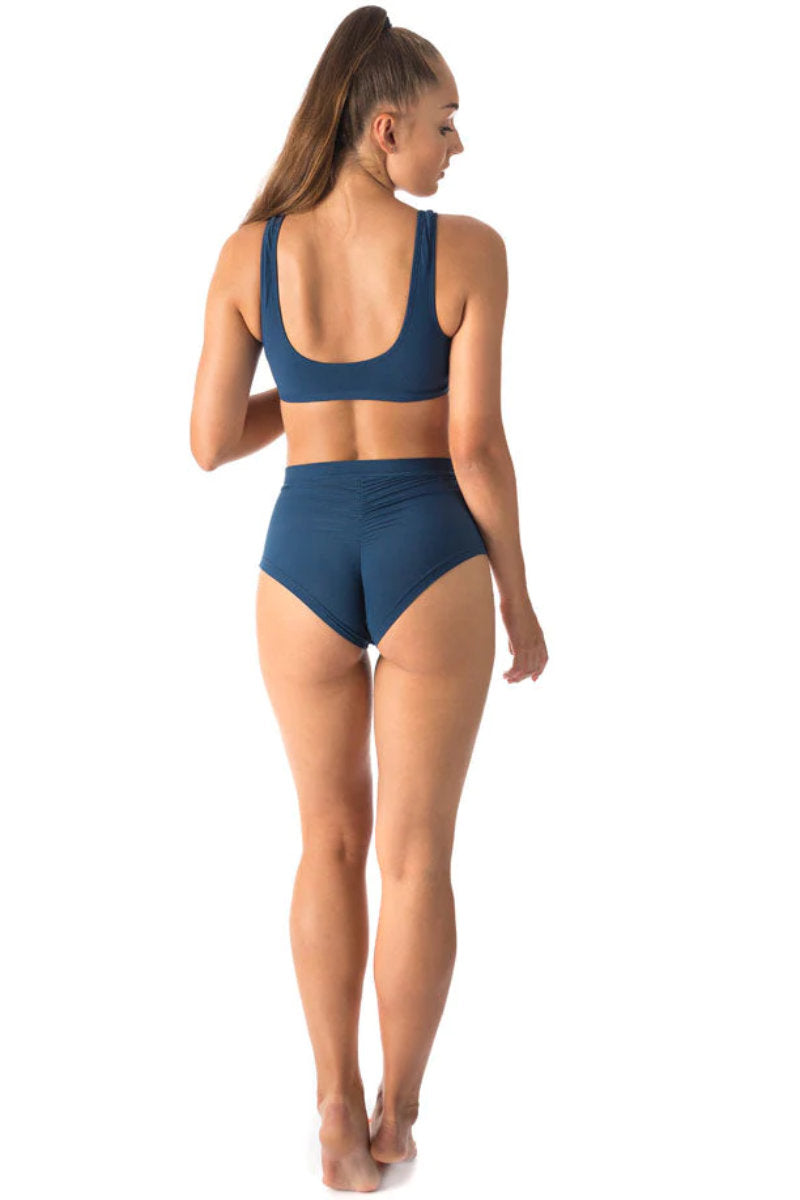 Dragonfly Lola High-Waisted Shorts - Petrol-Dragonfly-Pole Junkie