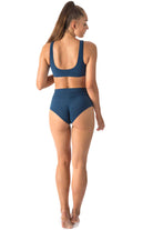 Dragonfly Lola High-Waisted Shorts - Petrol-Dragonfly-Pole Junkie
