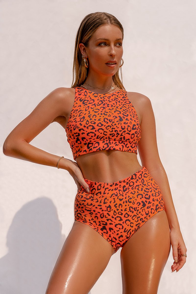 Creatures of XIX Nyx SAFARI Top - Orange Cheetah-Creatures of XIX-Pole Junkie