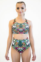 Pole Addict High Waisted Shorts - Jungle-Pole Addict-Pole Junkie