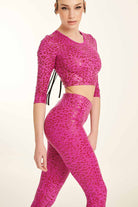 Paradise Chick Superhero Series Sticky Crop Top - Ruby Leopard-Paradise Chick-Pole Junkie