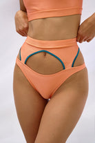 HotCakes Polewear Circe Bottoms - Peach/Teal-Hot Cakes-Pole Junkie