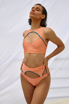HotCakes Polewear Circe Bottoms - Peach/Teal-Hot Cakes-Pole Junkie