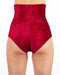 Dragonfly Velvet Betty High-Waisted Shorts - Red-Dragonfly-Pole Junkie